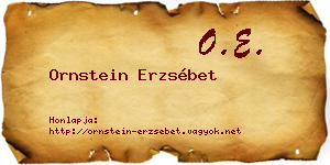 Ornstein Erzsébet névjegykártya